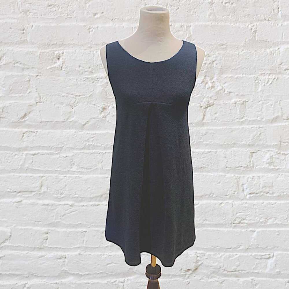 Zara Sleeveless A-Line Wool Blend Sweater Dress Black Size Medium